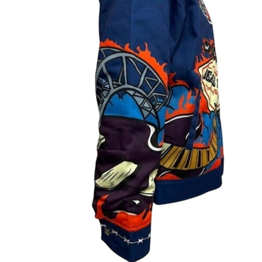 BRAND X Memphis Varsity Jacket XL | Raise Hell Break Rules Graphic Streetwear - Picture 6 of 9